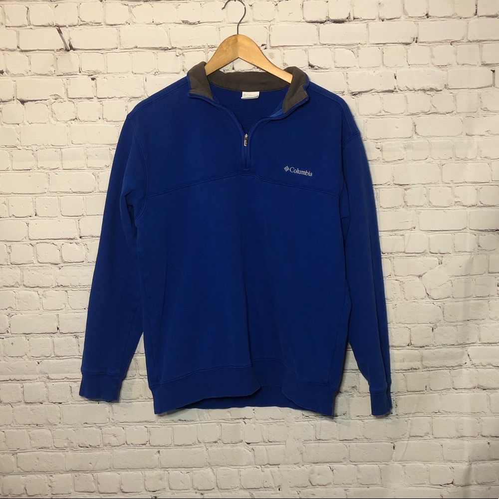 Columbia Royal Blue Quarter Zip Sweatshirt Jacket